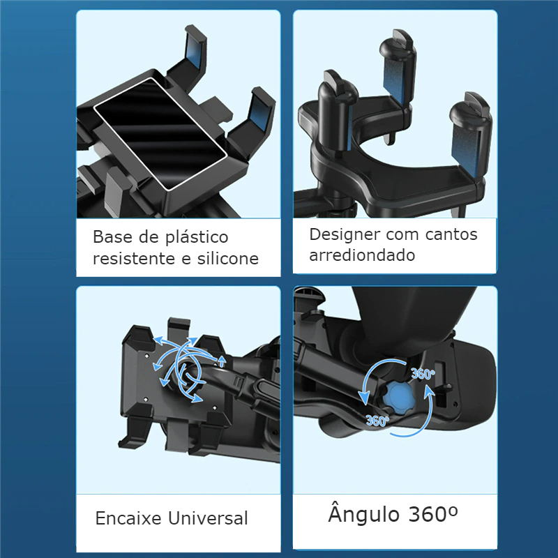 Suporte de Celular para Retrovisor 360º Multiangular