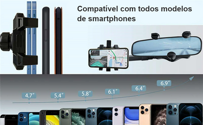 Suporte de Celular para Retrovisor 360º Multiangular