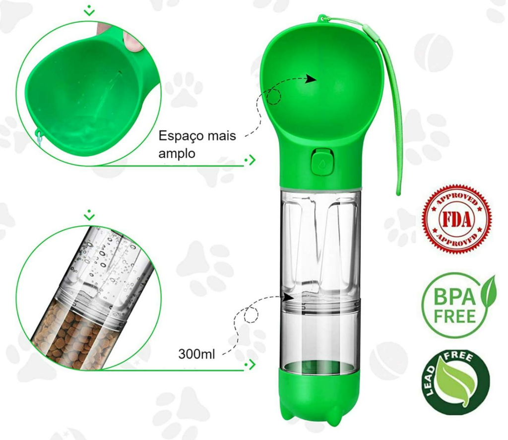 Garrafa de Água Portátil Para Cães Love Pet