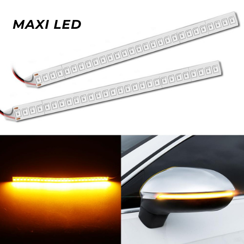 Fita Maxi LED Seta Sequencial para Retrovisor- 2 Peças