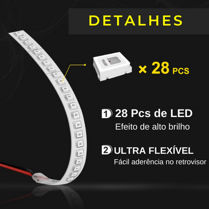 Fita Maxi LED Seta Sequencial para Retrovisor- 2 Peças