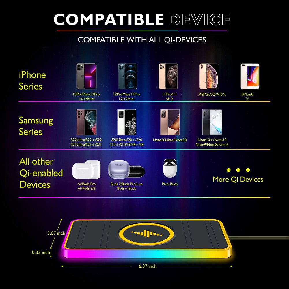 Almofada para Carregamento de Celular por Indução Fast Charger