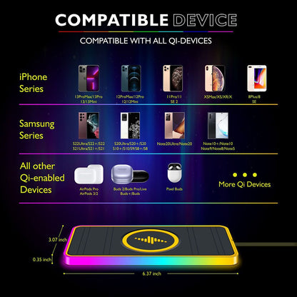 Almofada para Carregamento de Celular por Indução Fast Charger